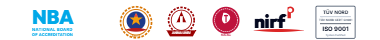 Accreditation & Affiliations: NBA, NAAC, Anna University, NIRF, ISO 9001